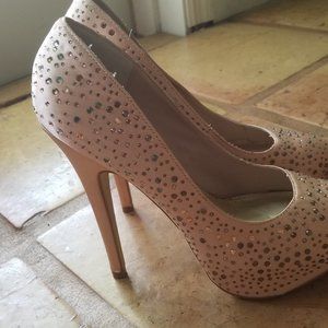 Bakers blush pink, diamante shoes 6.5